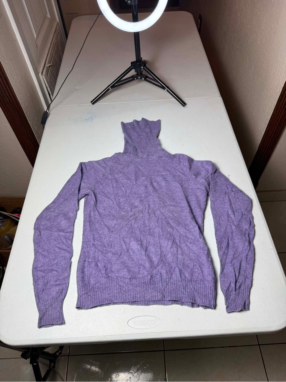 Women Loro Piana - Dolce Vita Purple Cashmere
Turtleneck Sweater Sz 42